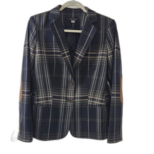 Tommy Hilfiger Navy Plaid Blazer